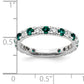 14k White Gold 7/8 Ct. Lab Grown Diamond VS/SI+ G+ and Lab Created Alexandrite Eternity Band Ring