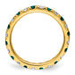 14k Yellow Gold 3/8 Ct. Lab Grown Diamond VS/SI+ G+ and Lab Created Alexandrite Eternity Band Ring