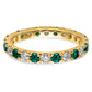 14k Yellow Gold 3/4 Ct. Lab Grown Diamond VS/SI+ G+ and Lab Created Alexandrite Eternity Band Ring