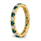 14k Yellow Gold 7/8 Ct. Lab Grown Diamond VS/SI+ G+ and Lab Created Alexandrite Eternity Band Ring