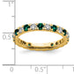 14k Yellow Gold 7/8 Ct. Lab Grown Diamond VS/SI+ G+ and Lab Created Alexandrite Eternity Band Ring