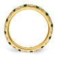 14k Yellow Gold 3/4 Ct. Lab Grown Diamond VS/SI+ G+ and Lab Created Emerald Eternity Band Ring