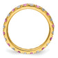 14k Yellow Gold 3/8 Ct. Lab Grown Diamond VS/SI+ G+ and Lab Created Pink Sapphire Eternity Band Ring