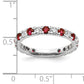 14k White Gold 3/8 Ct. Lab Grown Diamond VS/SI+ G+ and Lab Created Ruby Eternity Band Ring