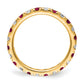 14k Yellow Gold 3/8 Ct. Lab Grown Diamond VS/SI+ G+ and Lab Created Ruby Eternity Band Ring