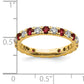 14k Yellow Gold 3/8 Ct. Lab Grown Diamond VS/SI+ G+ and Lab Created Ruby Eternity Band Ring