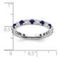 14k White Gold 3/8 Ct. Lab Grown Diamond VS/SI+ G+ and Lab Created Blue Sapphire Size 5 Eternity Band