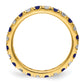 14k Yellow Gold 3/8 Ct. Lab Grown Diamond VS/SI+ G+ and Lab Created Blue Sapphire Eternity Band Ring