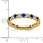 14k Yellow Gold 3/4 Ct. Lab Grown Diamond VS/SI+ G+ and Lab Created Blue Sapphire Eternity Band Ring