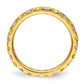 14k Yellow Gold 7/8 Ct. Lab Grown Diamond VS/SI+ G+ and Lab Created Sapphire Eternity Band Ring