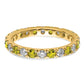 14k Yellow Gold 7/8 Ct. Lab Grown Diamond VS/SI+ G+ and Lab Created Sapphire Size 9 Eternity Band