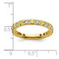 14k Yellow Gold 7/8 Ct. Lab Grown Diamond VS/SI+ G+ and Lab Created Sapphire Size 9 Eternity Band