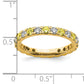 14k Yellow Gold 3/4 Ct. Lab Grown Diamond VS/SI+ G+ and Lab Created Sapphire Eternity Band Ring