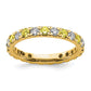 14k Yellow Gold 7/8 Ct. Lab Grown Diamond VS/SI+ G+ and Lab Created Sapphire Size 9 Eternity Band