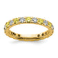 14k Yellow Gold 3/4 Ct. Lab Grown Diamond VS/SI+ G+ and Lab Created Sapphire Eternity Band Ring