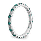 14k White Gold 3/8 Ct. Lab Grown Diamond VS/SI+ G+ and Lab Created Alexandrite Eternity Band Ring