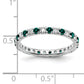 14k White Gold 3/8 Ct. Lab Grown Diamond VS/SI+ G+ and Lab Created Alexandrite Eternity Band Ring