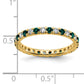 14k Yellow Gold 3/8 Ct. Lab Grown Diamond VS/SI+ G+ and Lab Created Alexandrite Eternity Band Ring