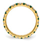 14k Yellow Gold 1/2 Ct. Lab Grown Diamond VS/SI+ G+ and Lab Created Emerald Eternity Band Ring