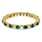 14k Yellow Gold 3/8 Ct. Lab Grown Diamond VS/SI+ G+ and Lab Created Emerald Eternity Band Ring