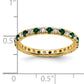 14k Yellow Gold 3/8 Ct. Lab Grown Diamond VS/SI+ G+ and Lab Created Emerald Eternity Band Ring