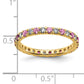 14k Yellow Gold 1/2 Ct. Lab Grown Diamond VS/SI+ G+ and Lab Created Pink Sapphire Eternity Band Ring