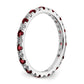 14k White Gold 1/2 Ct. Lab Grown Diamond VS/SI+ G+ and Lab Created Ruby Eternity Band Ring