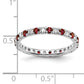 14k White Gold 3/8 Ct. Lab Grown Diamond VS/SI+ G+ and Lab Created Ruby Eternity Band Ring