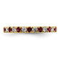 14k Yellow Gold 3/8 Ct. Lab Grown Diamond VS/SI+ G+ and Lab Created Ruby Eternity Band Ring