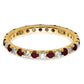 14k Yellow Gold 1/2 Ct. Lab Grown Diamond VS/SI+ G+ and Lab Created Ruby Eternity Band Ring