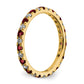 14k Yellow Gold 1/2 Ct. Lab Grown Diamond VS/SI+ G+ and Lab Created Ruby Eternity Band Ring