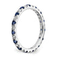 14k White Gold 3/8 Ct. Lab Grown Diamond VS/SI+ G+ and Lab Created Blue Sapphire Eternity Band Ring