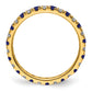 14k Yellow Gold 1/2 Ct. Lab Grown Diamond VS/SI+ G+ and Lab Created Blue Sapphire Eternity Band Ring