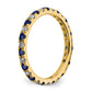 14k Yellow Gold 1/2 Ct. Lab Grown Diamond VS/SI+ G+ and Lab Created Blue Sapphire Eternity Band Ring