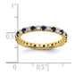 14k Yellow Gold 1/2 Ct. Lab Grown Diamond VS/SI+ G+ and Lab Created Blue Sapphire Size 7 Eternity Band