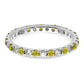 14k White Gold 1/2 Ct. Lab Grown Diamond VS/SI+ G+ and Lab Created Yellow Sapphire Eternity Band Ring