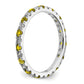 14k White Gold 1/2 Ct. Lab Grown Diamond VS/SI+ G+ and Lab Created Yellow Sapphire Eternity Band Ring