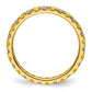 14k Yellow Gold 1/2 Ct. Lab Grown Diamond VS/SI+ G+ and Lab Created Sapphire Eternity Band Ring