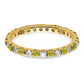 14k Yellow Gold 3/8 Ct. Lab Grown Diamond VS/SI+ G+ and Lab Created Sapphire Eternity Band Ring