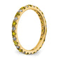 14k Yellow Gold 3/8 Ct. Lab Grown Diamond VS/SI+ G+ and Lab Created Sapphire Eternity Band Ring