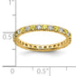 14k Yellow Gold 3/8 Ct. Lab Grown Diamond VS/SI+ G+ and Lab Created Sapphire Eternity Band Ring