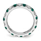 14k White Gold 1 1/5 Ct. Lab Grown Diamond VS/SI+ G+ and Lab Created Alexandrite Eternity Band Ring