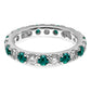 14k White Gold 1 1/5 Ct. Lab Grown Diamond VS/SI+ G+ and Lab Created Alexandrite Eternity Band Ring