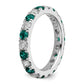 14k White Gold 1 Ct. Lab Grown Diamond VS/SI+ G+ and Lab Created Alexandrite Eternity Band Ring