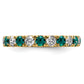 14k Yellow Gold 1 1/5 Ct. Lab Grown Diamond VS/SI+ G+ and Lab Created Alexandrite Eternity Band Ring