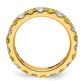 14k Yellow Gold 1 Ct. Lab Grown Diamond VS/SI+ G+ and Lab Created Sapphire Size 4.5 Eternity Band