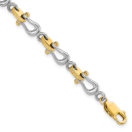 7.5 Inch 14K Two-Tone Mariner'S Link 7.5In Bracelet