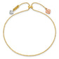 14K Tri-Color D/C Heart Adjustable Bracelet