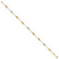 7 Inch 14K Tri-Color D/C Beads Link Bracelet