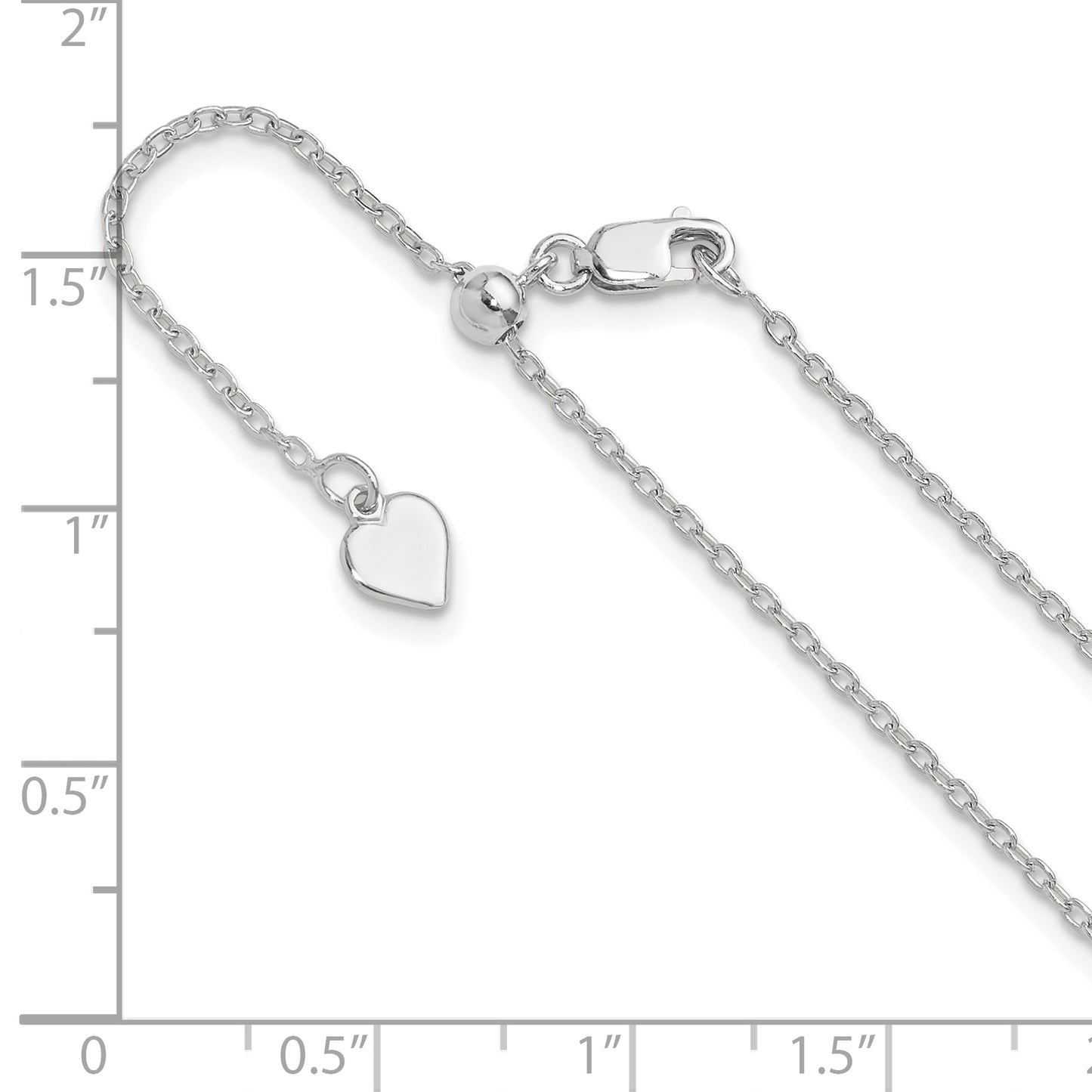 30 Inch Sterling Silver Adjustable 1.4mm Cable Chain